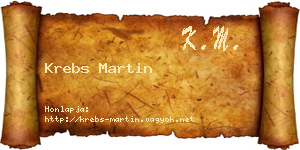 Krebs Martin névjegykártya